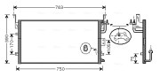 HY5135 Kondenzátor, klimatizace AVA QUALITY COOLING