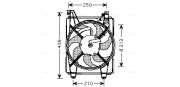 HY7518 Větrák, chlazení motoru AVA QUALITY COOLING