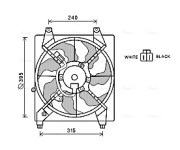 HY7528 Větrák, chlazení motoru AVA QUALITY COOLING