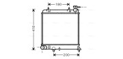 HYA2085 Chladič, chlazení motoru AVA QUALITY COOLING