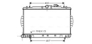 HYA2088 Chladič, chlazení motoru AVA QUALITY COOLING