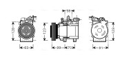 HYK160 AVA QUALITY COOLING kompresor klimatizácie HYK160 AVA QUALITY COOLING