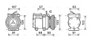 HYAK287 Kompresor, klimatizace AVA QUALITY COOLING