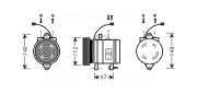 HYK013 AVA QUALITY COOLING kompresor klimatizácie HYK013 AVA QUALITY COOLING