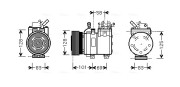 HYK166 AVA QUALITY COOLING kompresor klimatizácie HYK166 AVA QUALITY COOLING