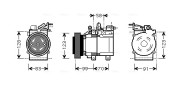 HYK197 AVA QUALITY COOLING kompresor klimatizácie HYK197 AVA QUALITY COOLING