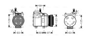 HYK198 Kompresor, klimatizace AVA QUALITY COOLING