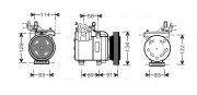 HYK199 Kompresor, klimatizace AVA QUALITY COOLING