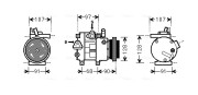 HYK215 Kompresor, klimatizace AVA QUALITY COOLING