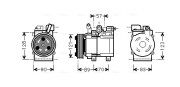 HYK257 Kompresor, klimatizace AVA QUALITY COOLING