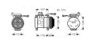 IVK075 Kompresor, klimatizace AVA QUALITY COOLING