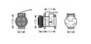 JEAK032 Kompresor, klimatizace AVA QUALITY COOLING