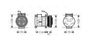 JEAK034 Kompresor, klimatizace AVA QUALITY COOLING