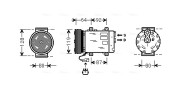 JEK029 AVA QUALITY COOLING kompresor klimatizácie JEK029 AVA QUALITY COOLING