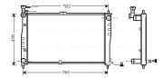 KA2020 Chladič, chlazení motoru AVA QUALITY COOLING