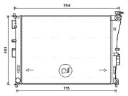 KA2269 Chladič, chlazení motoru AVA QUALITY COOLING