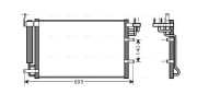 KA5093D Kondenzátor, klimatizace AVA QUALITY COOLING