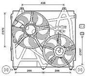 KA7530 Větrák, chlazení motoru AVA QUALITY COOLING