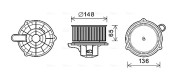 KA8240 Elektromotor, vnitřní ventilátor AVA QUALITY COOLING