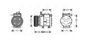 KAAK117 Kompresor, klimatizace AVA QUALITY COOLING