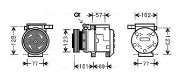 KAAK146 Kompresor, klimatizace AVA QUALITY COOLING