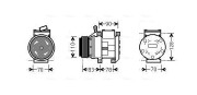 KAAK173 Kompresor, klimatizace AVA QUALITY COOLING