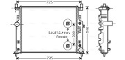 MSA2458 Chladič, chlazení motoru AVA QUALITY COOLING