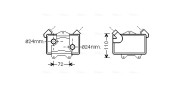 MS3477 Olejový chladič, motorový olej AVA QUALITY COOLING