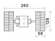 MS8645 Elektromotor, vnitřní ventilátor AVA QUALITY COOLING