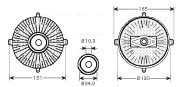 MSC413 AVA QUALITY COOLING spojka ventilátora chladenia MSC413 AVA QUALITY COOLING