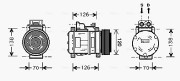 MSK057 Kompresor, klimatizace AVA QUALITY COOLING