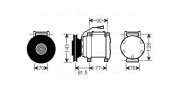 MTAK216 Kompresor, klimatizace AVA QUALITY COOLING