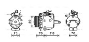 MTAK224 Kompresor, klimatizace AVA QUALITY COOLING