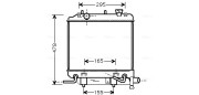 MZ2166 Chladič, chlazení motoru AVA QUALITY COOLING