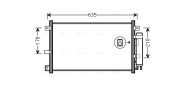 MZA5238D Kondenzátor, klimatizace AVA QUALITY COOLING