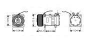 NHAK001 Kompresor, klimatizace AVA QUALITY COOLING