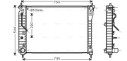 OL2434 AVA QUALITY COOLING chladič motora OL2434 AVA QUALITY COOLING