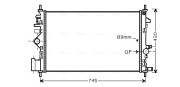 OL2468 Chladič, chlazení motoru AVA QUALITY COOLING