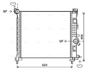 OL2561 AVA QUALITY COOLING chladič motora OL2561 AVA QUALITY COOLING