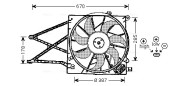 OL7524 AVA QUALITY COOLING ventilátor chladenia motora OL7524 AVA QUALITY COOLING