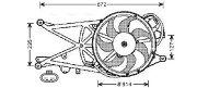 OL7530 Větrák, chlazení motoru AVA QUALITY COOLING