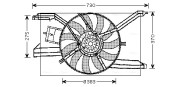 OL7532 Větrák, chlazení motoru AVA QUALITY COOLING