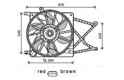 OL7544 Větrák, chlazení motoru AVA QUALITY COOLING