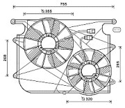 OL7571 AVA QUALITY COOLING ventilátor chladenia motora OL7571 AVA QUALITY COOLING