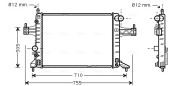 OLA2304 AVA QUALITY COOLING chladič motora OLA2304 AVA QUALITY COOLING