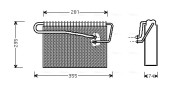 OLV167 AVA QUALITY COOLING výparník klimatizácie OLV167 AVA QUALITY COOLING