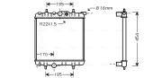 PE2243 AVA QUALITY COOLING chladič motora PE2243 AVA QUALITY COOLING