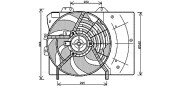 PE7539 AVA QUALITY COOLING ventilátor chladenia motora PE7539 AVA QUALITY COOLING