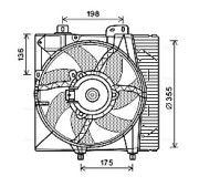 PE7550 Větrák, chlazení motoru AVA QUALITY COOLING