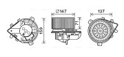 PE8380 AVA QUALITY COOLING elektromotor vnútorného ventilátora PE8380 AVA QUALITY COOLING